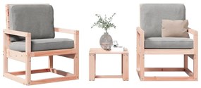 vidaXL Set mobilier de grădină, 3 piese, lemn masiv douglas