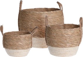 COS DEPOZITARE, 32X32X28 CM, FIBRA NATURALA, BEJ/NATUR