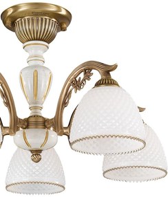 Lustra aplicata clasica din alama 5 brate design italian 8606