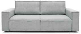 Canapea extensibilă din reiat Bobochic Paris Nihad, 245 cm, gri deschis