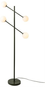 Lampadar cu 4 globuri sticla si metal verde Copenhagen