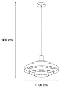 Lampă suspendată retro albă rotundă - Halo Cirque