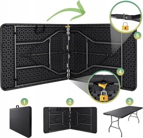 Masa de catering CATERON 70x180 cm, maro