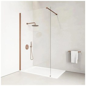 Walk-in Rose Gold Perete de duș 80, 200cm, 8mm
