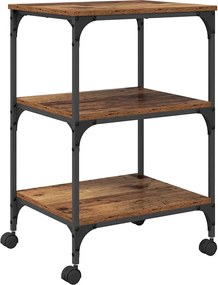 vidaXL Suport pentru imprimantă Lemn Vechi 50 x 41 x 75 cm