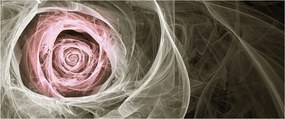 Tablou - Abstract trandafir roz deschis roz (120x50 cm)
