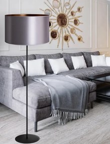 Lampadar Duolla CANNES 1xE27/15W/230V d. 45 cm argintiu/cupru/negru