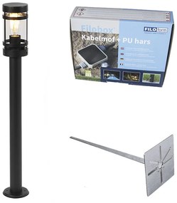 Lampă modernă de exterior negru 80 cm IP44 - Gleam
