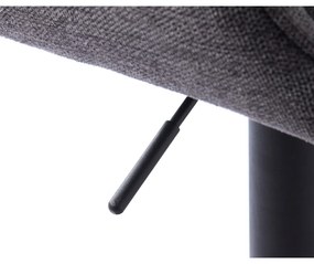 Scaun de bar gri închis cu înălțime ajustabilă Nolan – Unique Furniture