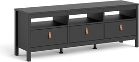 Comodă TV neagră 151x54 cm Madrid – Tvilum