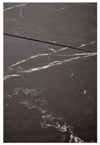 Masă de bucătărie Sterzo 160-200 x 90 cm, negru / stejar auriu