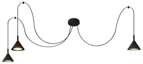 Lustră pe cablu ETNA LONG 3xGX53/10W/230V negru