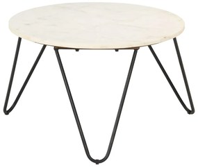 vidaXL Măsuță de cafea alb 65x65x42 cm piatră naturală aspect marmură