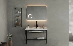 Set lemn masiv alb Mobilier Baie Suspendat Greyson Model G1 /Negru - Negru