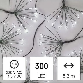 Instalație LED de Crăciun 300xLED/8,2m alb rece