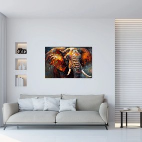 Tablou - Pictura unui elefant (90x60 cm)