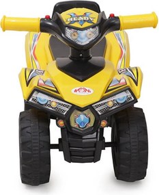 Masinuta cu Functie de Trotineta Fara Pedale Pentru Copii NOVOKIDS™ ATV Rider, Maxim 27 Kg, Cu Melodii, Sezut comfortabil, Galben