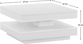 Măsuţă de cafea, albă, MANDY