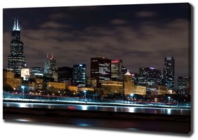 Tablou canvas Chicago noaptea