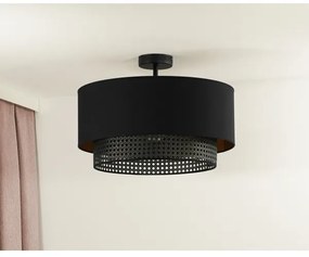 Lustră aplicată BOHO Duolla RATTAN 1xE27/15W/230V d. 45 cm negru