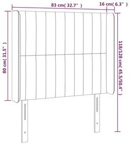 Tablie de pat cu aripioare, roz, 83x16x118 128 cm, catifea 1, Roz, 83 x 16 x 118 128 cm