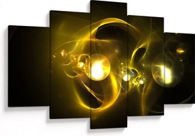 Tabloul abstract cu bile galbene (150x105 cm)