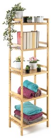 Raftier din bambus G21, 5 etajere, 5 etaje