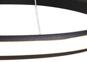 Lampă modernă suspendată neagră 74 cm inclusiv LED - Rowan