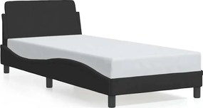 vidaXL Cadru de pat cu tăblie, Dover, negru, 80x200 cm, catifea