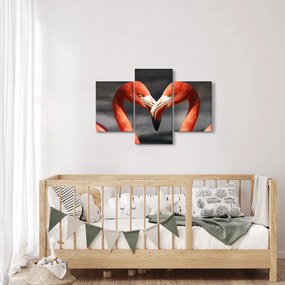 Tablou cu doi flamengo îndrăgostiți (90x60 cm)