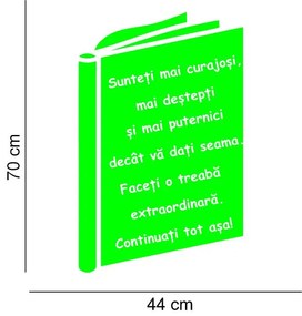 Sticker perete Citat motivational carte 4