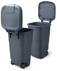 Container de gradina cu roti rezistente, 110 l, antracit