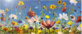 Tablou cu luncă înflorită (120x50 cm)