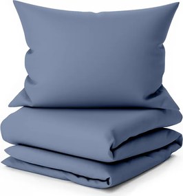 Lenjerie de pat din bumbac LUX albastra cu buzunar hotelier Dimensiune lenjerie de pat: 70 x 90 cm | 140 x 200 cm