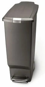 Cos pedala ingust 40 l, plastic gri, gri