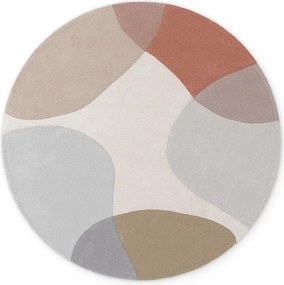 Covor bej țesut manual rotund din lână ø 200 cm Hackney Clarissa – Ted Baker