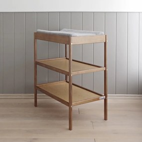 Masa de Infasat Woodies Classic Changer ,   Lemn Masiv Vintage, 76x44x86 cm, cu 2 Rafturi Inalte