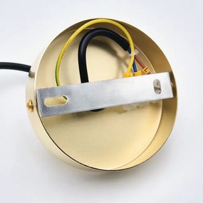 Lustră pe cablu HARMA 1xE27/15W/230V d. 20 cm alb/auriu