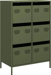 vidaXL Dulap înalt, verde măsliniu, 68x39x101,5 cm, oțel
