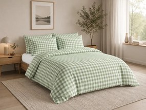 Lenjerie de pat din bumbac NORDIC CHECK verde Dimensiune lenjerie de pat: 70 x 90 cm | 140 x 200 cm