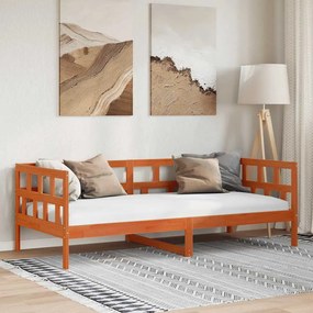 vidaXL Pat de zi fără saltea, maro ceruit, 80x200 cm, lemn masiv pin