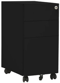 vidaXL Dulap dosare mobil, negru, 30x45x59 cm, oțel