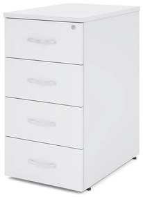 Container Impress 40,6 x 60 cm - 4 sertare (pentru masa Impress 76 cm), alb