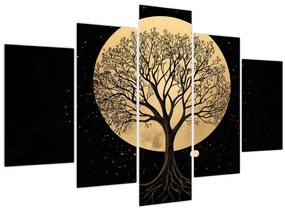 Tablou – Arbore în lună plină aurie I. (150x105 cm)