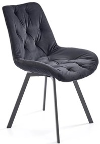 Scaun catifea K519 velvet negru