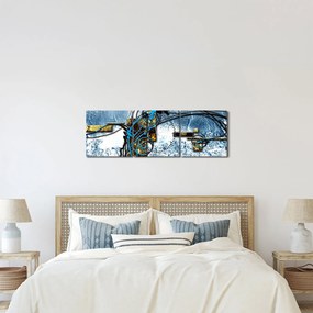 Tablou abstract (cu ceas) (90x30 cm)