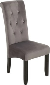 Set de 2 scaune Valentino gri/ negru A-38979 VC