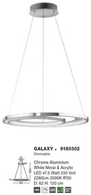 Lustra LED design modern circular GALAXY 47,5W NVL-9180302