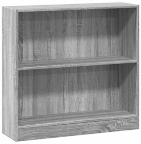 857831 vidaXL Bibliotecă, gri sonoma, 80x24x76 cm, lemn prelucrat