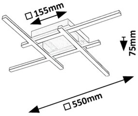 Rabalux 71398 - Plafonieră LED DEMIR, 24W, 230V, 4000K